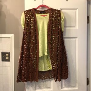 Vintage vest with cutouts